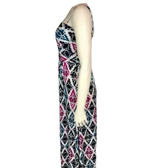 Ann Taylor sleeveless maxi dress size 2 Ivory tropical long - Picture 8 of 10